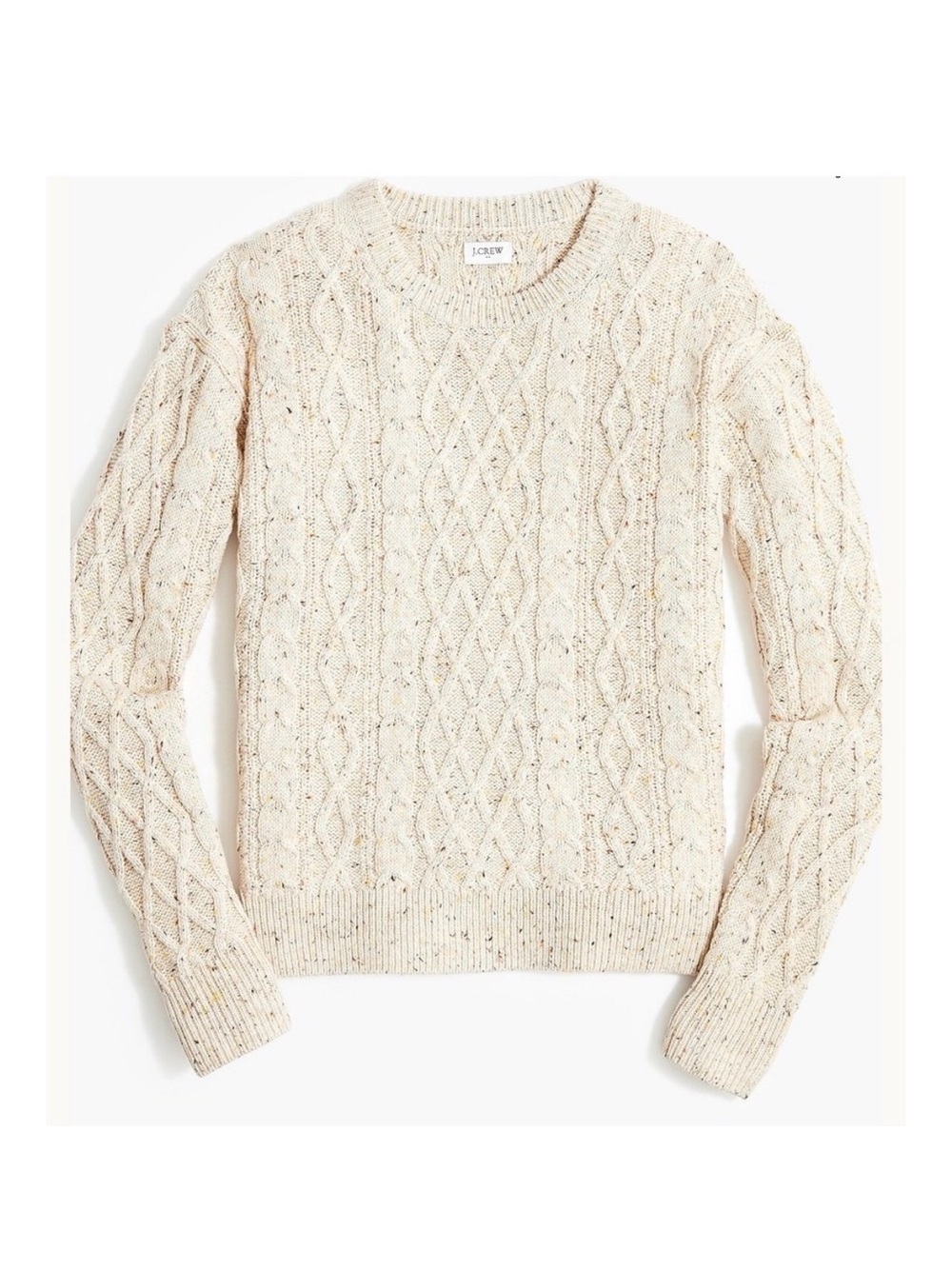 J. Crew Donegal Cable Crewneck Sweater